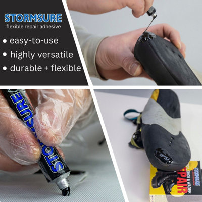 STORMSURE BLACK BOOT SHOE WADER REPAIR KIT DIY at B Q