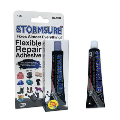 Stormsure Flexible Repair Adhesive 15g Black - Waterproof, Flexible, Durable Sealant for Repairs