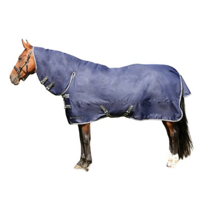 StormX Empra 100 Combi Combo Neck Horse Turnout Rug Navy (5 9