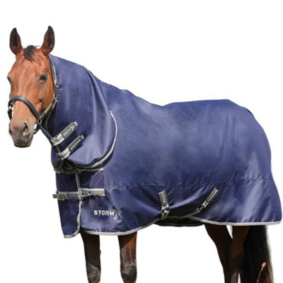 StormX Empra 100 Combi Combo Neck Horse Turnout Rug Navy (5)