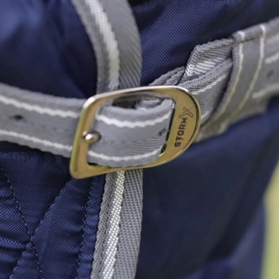 StormX Empra 100 Standard-Neck Horse Stable Rug Navy (6 3