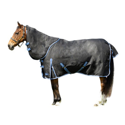 StormX Empra Extra achable Neck Horse Turnout Rug Black (7)