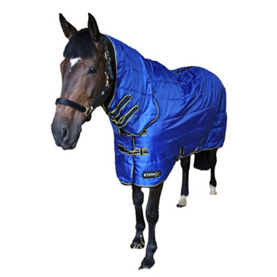 StormX Original 100 Horse Combo Turnout Rug Royal Blue/Navy/Yellow (7 3