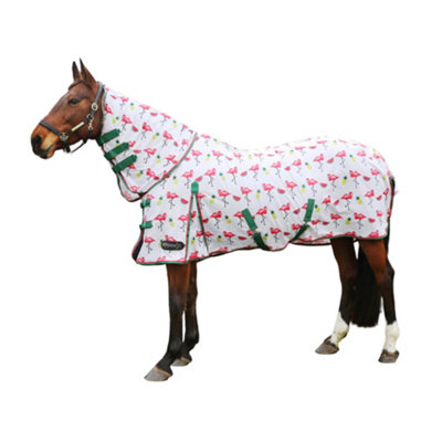 StormX Original Flamingo Horse Combo Fly Rug Green/White/Pink (5 3") Price Comparisons | Compare The Build