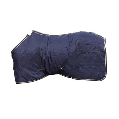 StormX Original Luxury Show Standard-Neck Horse Stable Rug Navy/Cream ...