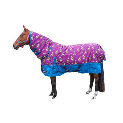 StormX Thelwell Collection Pony Friends Standard-Neck Horse Turnout Rug Imperial Purple/Pacific Blue (5 9") Price Comparisons | Compare The Build