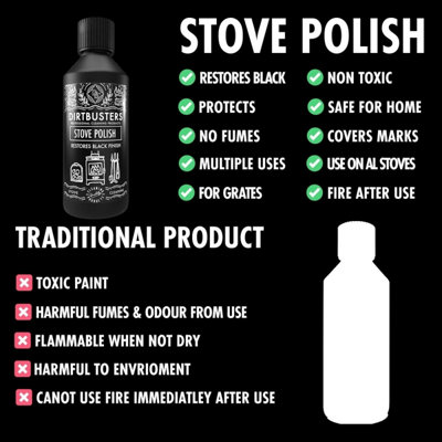 Stove Polish For Log Burners & Grates. Stove Paint Alternative (250ml)