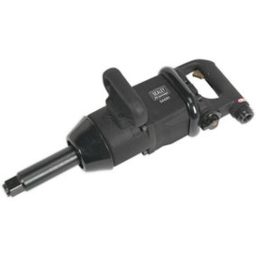 Straight Air Impact Wrench with Side Handle - 1 Inch Sq Drive - Long Anvil