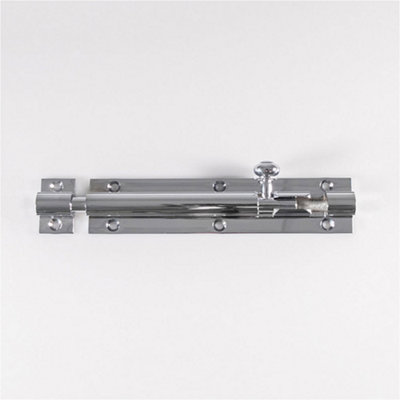 Straight Barrel Surface Mounted Door Bolt Lock 151 x 32mm Polished Brass