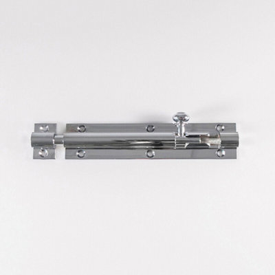 Straight Barrel Surface Mounted Door Bolt Lock 151 x 32mm Polished Chrome Price Comparisons | Compare The Build