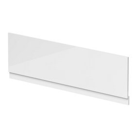 Straight Bath Front Panel & Plinth - 1800mm - Gloss White
