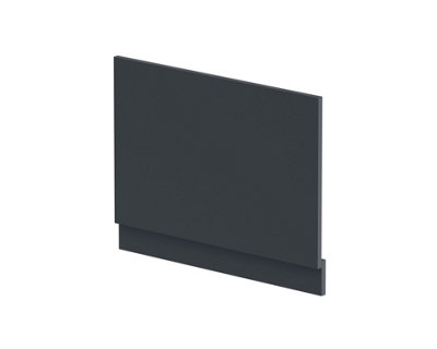 Straight Bath MDF End Panel & Plinth - 750mm - Soft Black - Balterley