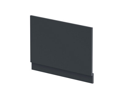 Straight Bath MDF End Panel & Plinth - 800mm - Soft Black - Balterley
