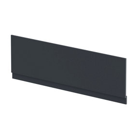 Straight Bath MDF Front Panel & Plinth - 1800mm - Soft Black - Balterley