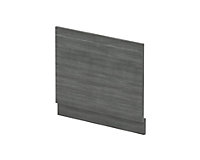 Straight Bath MFC End Panel & Plinth - 700mm - Woodgrain Anthracite - Balterley