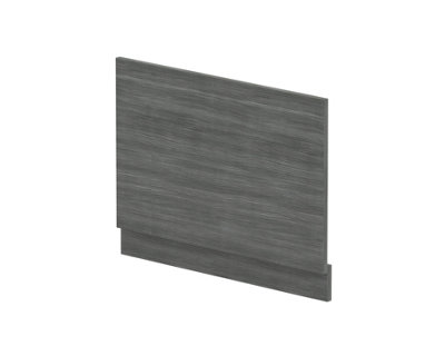 Straight Bath MFC End Panel & Plinth - 750mm - Woodgrain Anthracite - Balterley