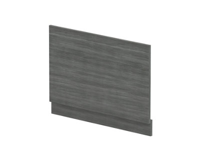 Straight Bath MFC End Panel & Plinth - 800mm - Woodgrain Anthracite - Balterley