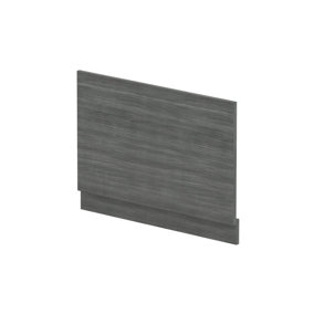 Straight Bath MFC End Panel & Plinth - 800mm - Woodgrain Anthracite - Balterley