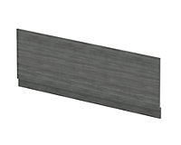 Straight Bath MFC Front Panel & Plinth - 1700mm - Woodgrain Anthracite - Balterley