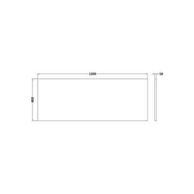 Straight Bath MFC Front Panel & Plinth - 1800mm -Matt Electric Blue - Balterley