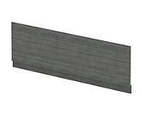 Straight Bath MFC Front Panel & Plinth - 1800mm - Woodgrain Anthracite - Balterley