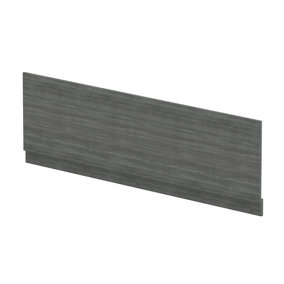 Straight Bath MFC Front Panel & Plinth - 1800mm - Woodgrain Anthracite - Balterley