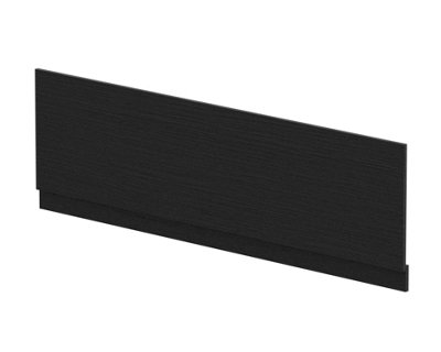 Straight Bath MFC Front Panel & Plinth - 1800mm - Woodgrain Charcoal Black - Balterley