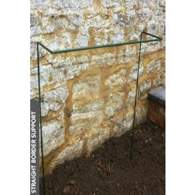 Straight Border Support Rust (Pack of 4) - L20 x W76.2 x H30 cm - Bare Metal/Ready to Rust