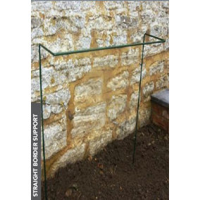 Straight Border Support Rust (Pack of 4) - L20 x W76.2 x H51 cm - Bare Metal/Ready to Rust