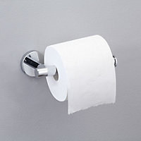 Straight Chrome Stainless Steel Flush Fitting Toilet Roll Holder