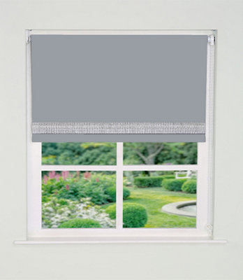 Straight Diamante Edge Border Blackout Roller Blind 165cm Drop x 100cm Red