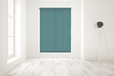 Straight Edge Roller Blind Teal 120cm