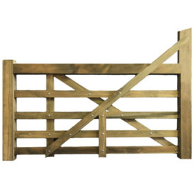 Straight Heel Clawton Planed Gate 0.9m Wide x 0.9m High - Left Hand Hung