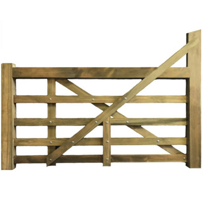 Straight Heel Clawton Planed Gate 1.8m Wide x 0.9m High - Left Hand Hung