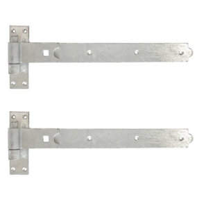 Straight Hook and Band Hinges 18" Pair Galv