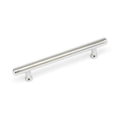 Straight Kitchen Cabinets Bar Handle, 96mm Centres, Chrome, Pack of 2