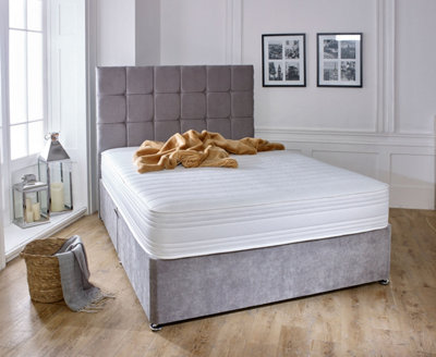Straight Line Modern Memory Foam Spring Mattress King Size DIY at B&Q
