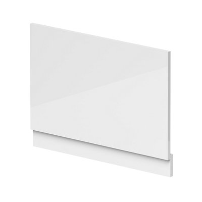 Straight MDF Bath End Panel & Plinth - 800mm - Gloss White - Balterley