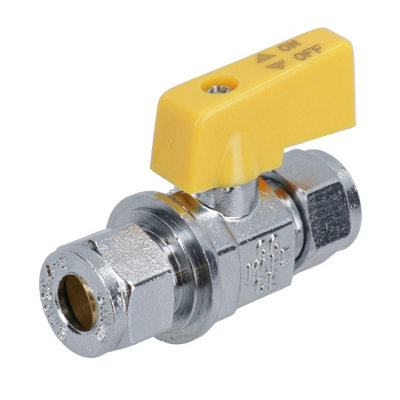 Straight Mini Ball Valve for Water Gas LPG Flow Regulator Compression 8mm Pipe