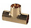 Straight Pipe Fitting Tee Copper Joint Solder 15x15x15mm Water Installation
