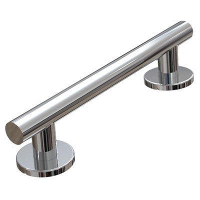 Straight Polished Stainless Steel Grab Rail - 12"/30cm