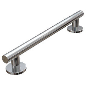 Straight Polished Stainless Steel Grab Rail - 18"/45cm