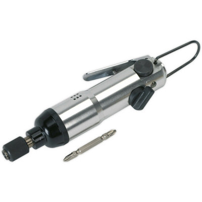 Straight Reversible Air Screwdriver - 1/4" BSP - 3 Speed - Quick Bit Release