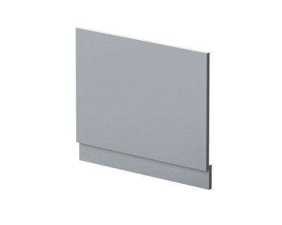Straight Reversible Bath End Panel & Plinth - 700mm - Satin Grey - Balterley