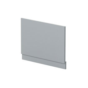 Straight Reversible Bath End Panel & Plinth - 750mm - Satin Grey - Balterley