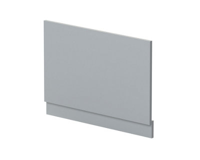 Straight Reversible Bath End Panel & Plinth - 800mm - Satin Grey - Balterley