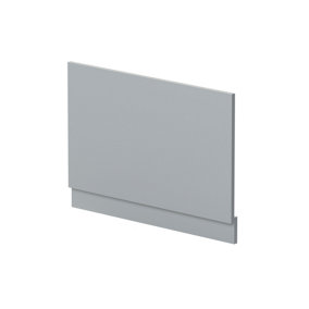 Straight Reversible Bath End Panel & Plinth - 800mm - Satin Grey - Balterley