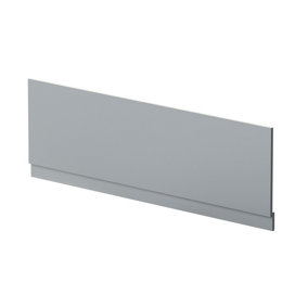 Straight Reversible Bath Front Panel & Plinth - 1700mm - Satin Grey - Balterley