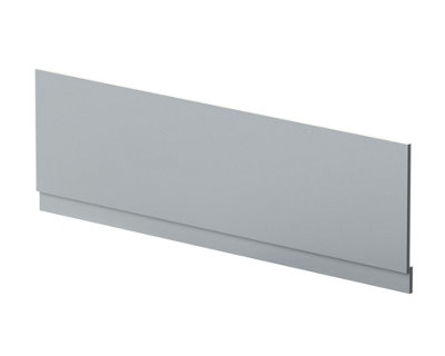 Straight Reversible Bath Front Panel & Plinth - 1800mm - Satin Grey - Balterley
