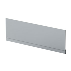 Straight Reversible Bath Front Panel & Plinth - 1800mm - Satin Grey - Balterley